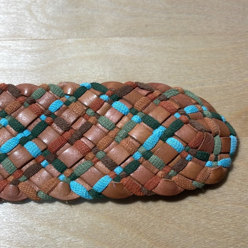 Fossil Multi Weave Genuine Leather Belt - Brown - Picture 6 of 14